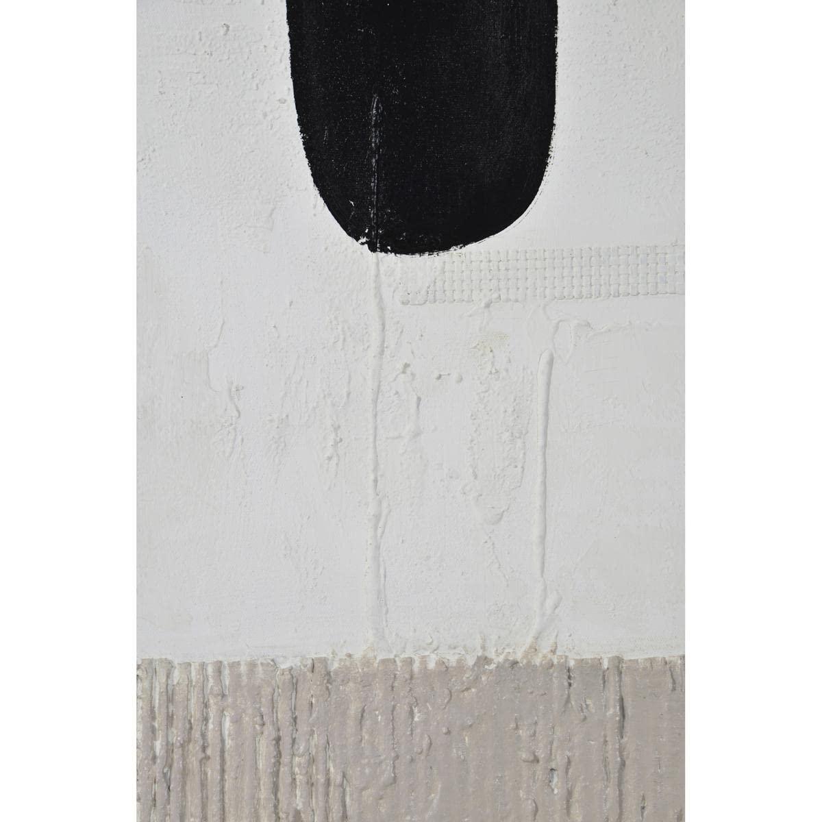 Rectangular Multicolor Hand Painted Canvas Art with Black Frame