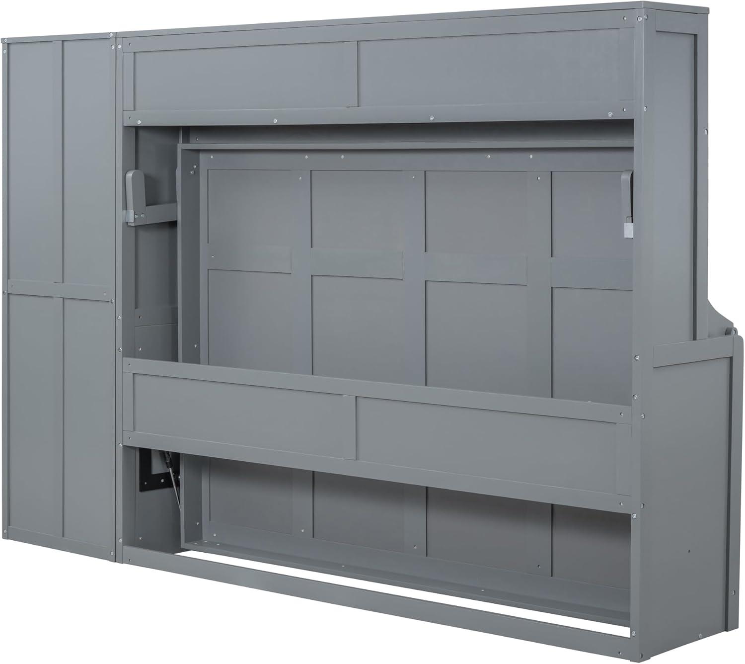 Galibens Murphy Bed Wall Bed With Closet And Drawers