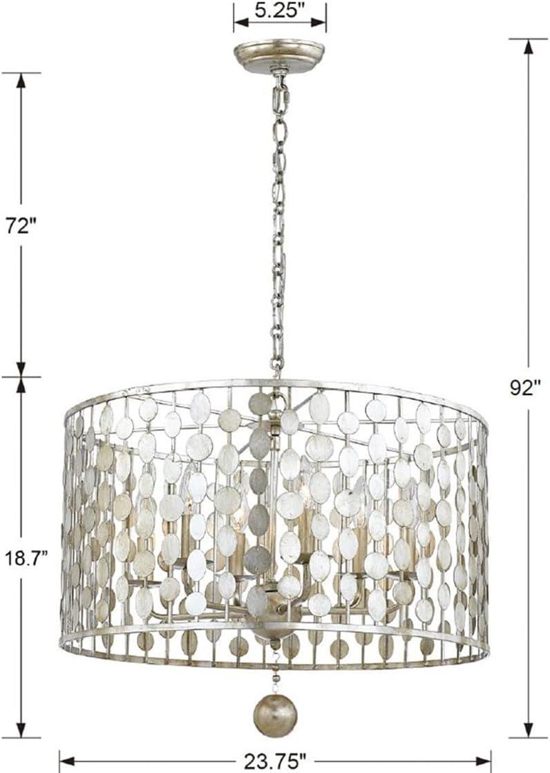 Crystorama Lighting - Six Light Chandelier - Chandelier - Layla - Six Light