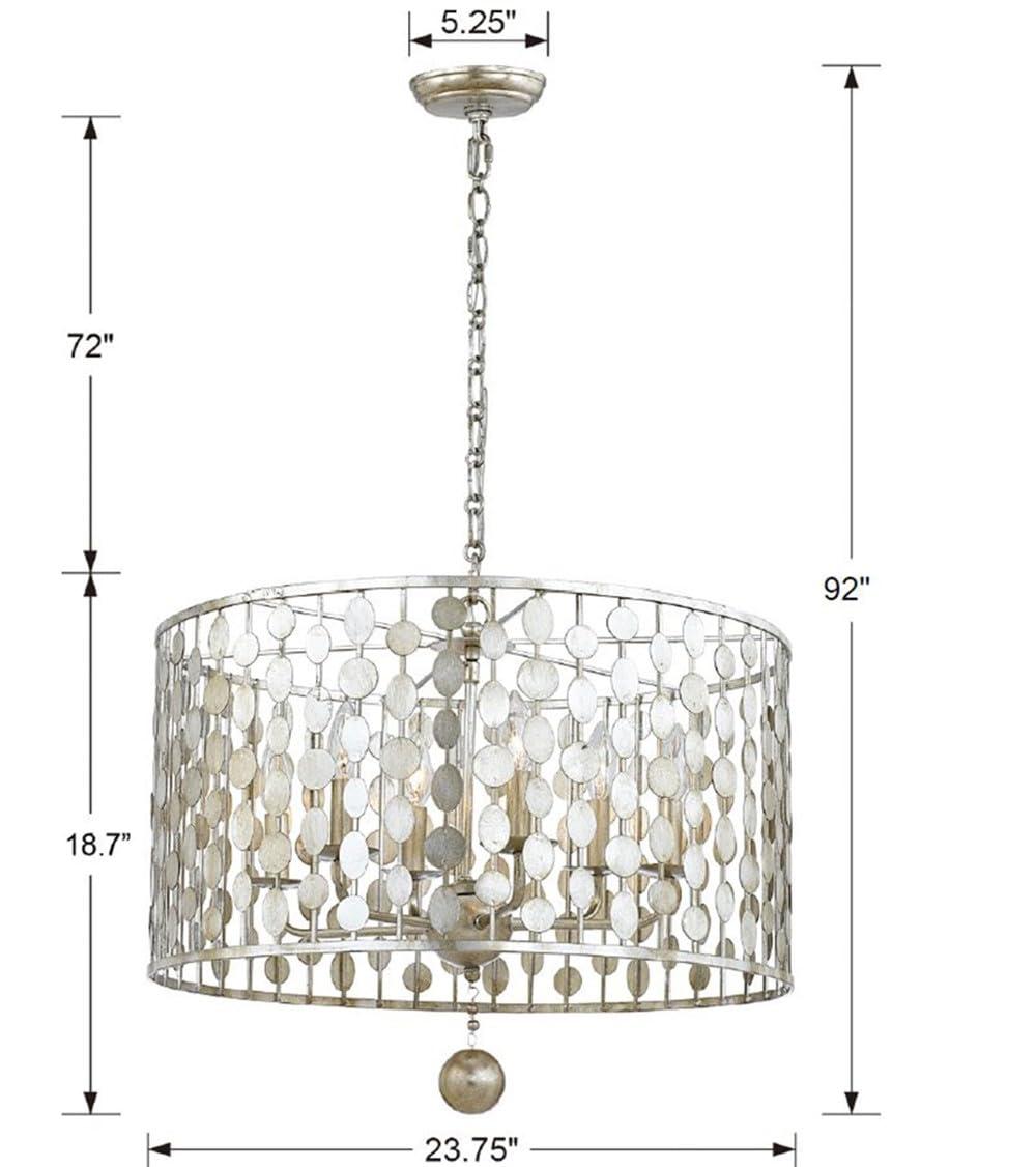 Crystorama Lighting - Six Light Chandelier - Chandelier - Layla - Six Light
