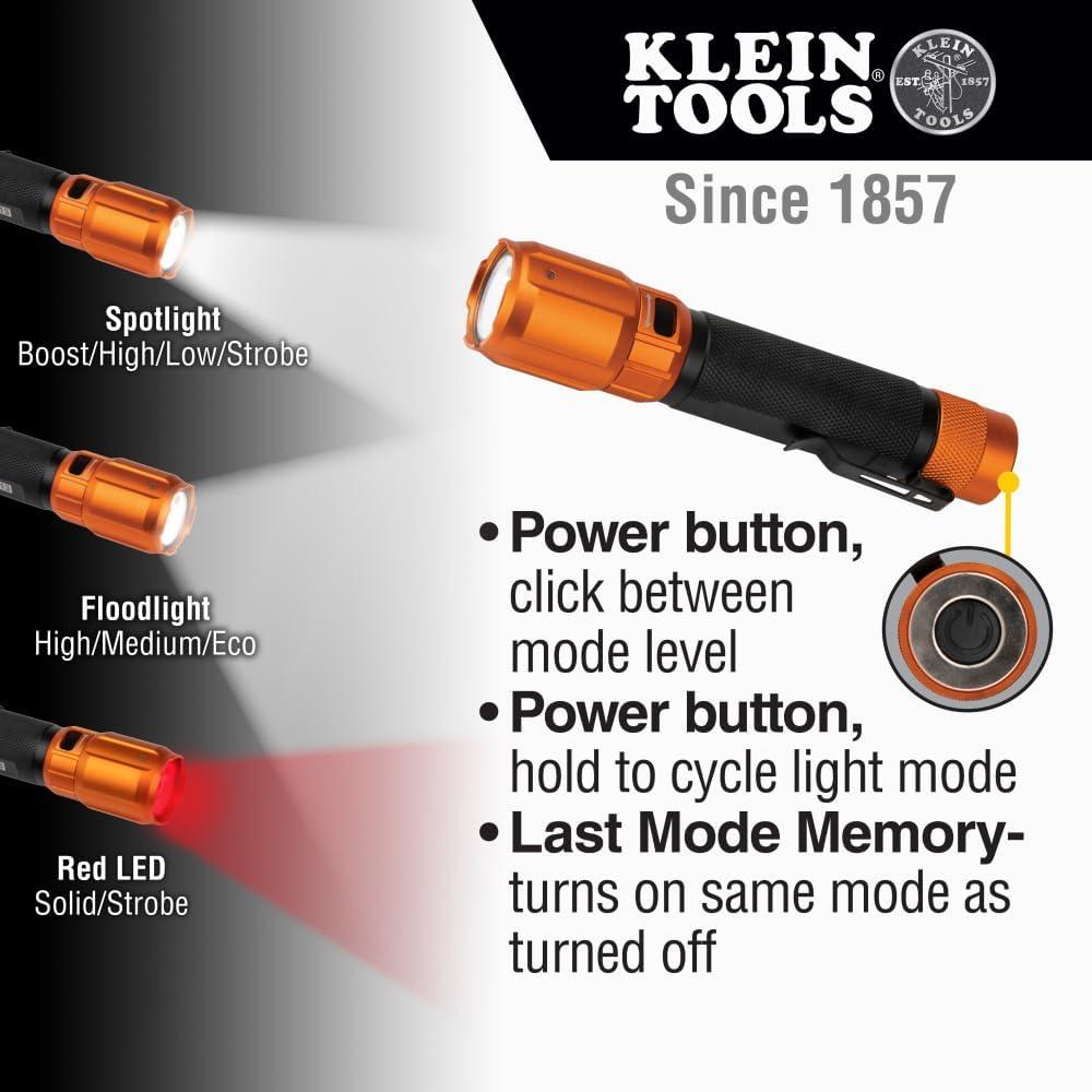 Klein Tools Rechargeable LED 1000 Lumens Flashlight