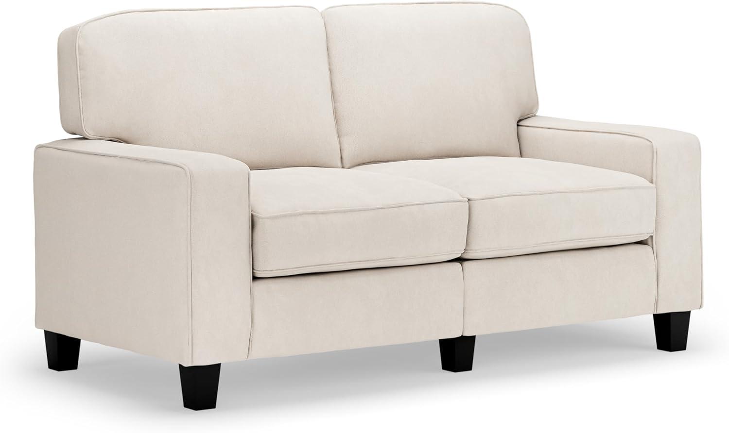 Serta Palisades 61" Track Arm Sofa, Easy Care Fabric, Soft Pillow Back, Pocket Coil Seat Cushions