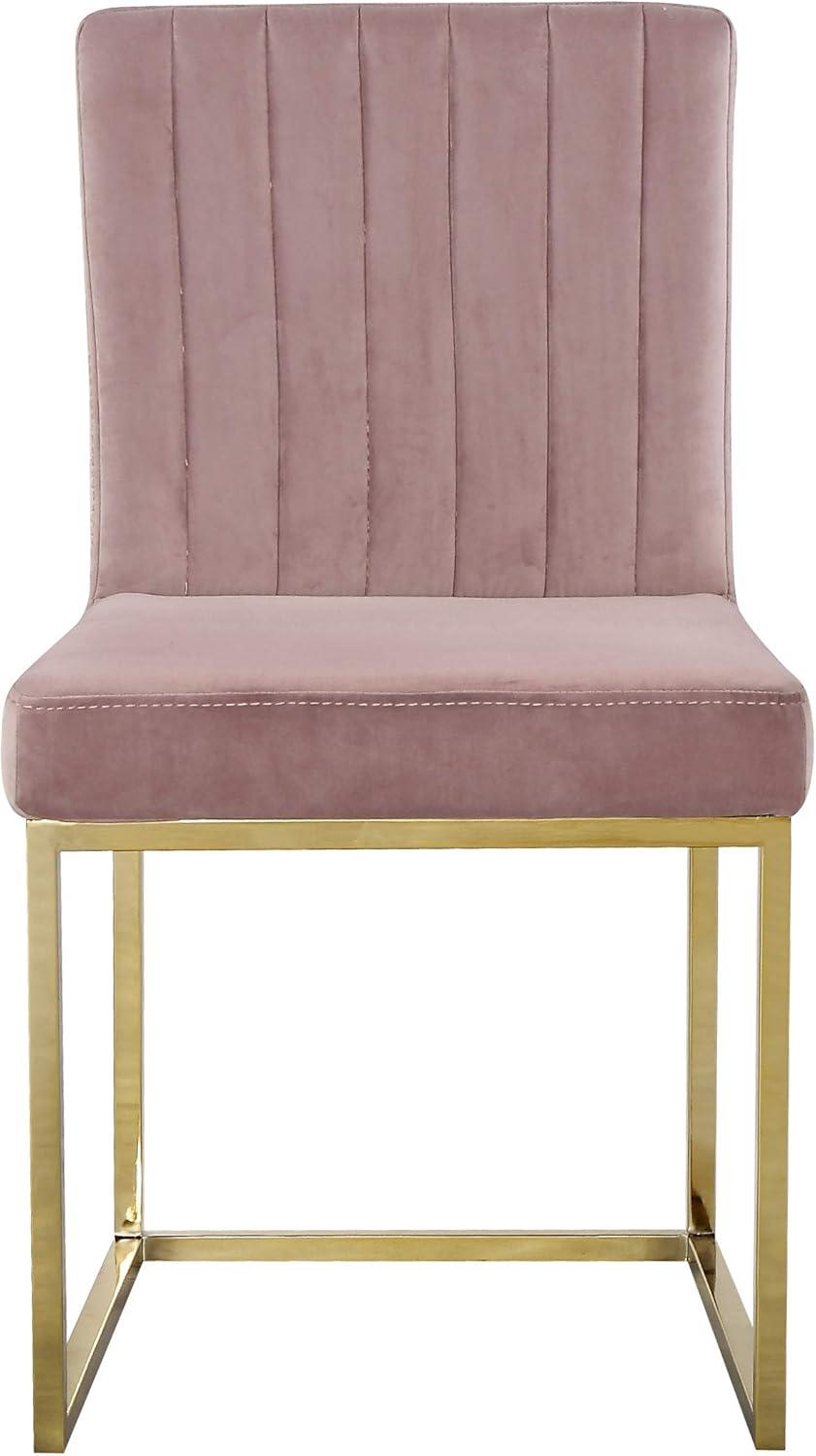 Meridian Furniture Giselle Pink Velvet Dining Chair (Set of 2)