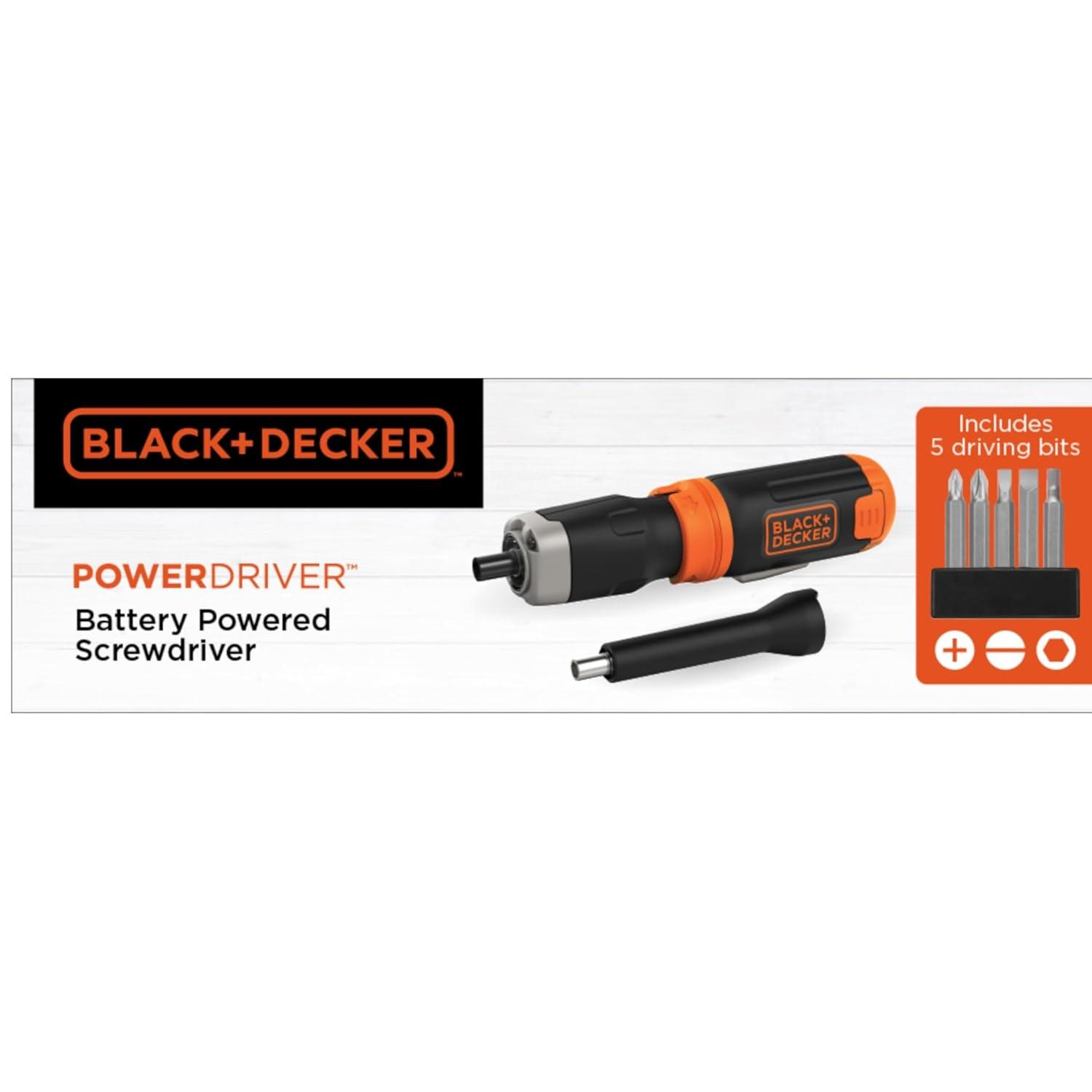 BLACK+DECKER 6V Alkaline Screwdriver, Bcf601Aa