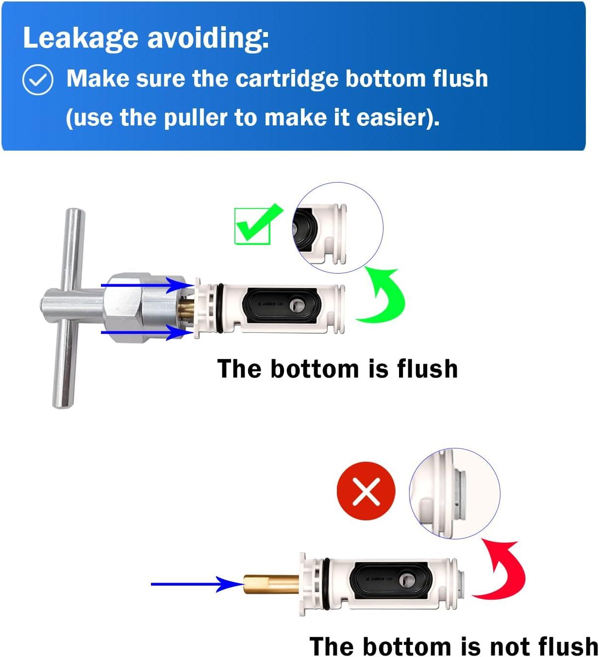 1222 Replacement Cartridge with Moen 104421 Cartridge Puller Removal Tool Retainer Clip Compatible with Moen One-Hanlde Posi Temp 1222B Shower Bathtub Faucet (1222 cartridge +104421 cartridge puller)