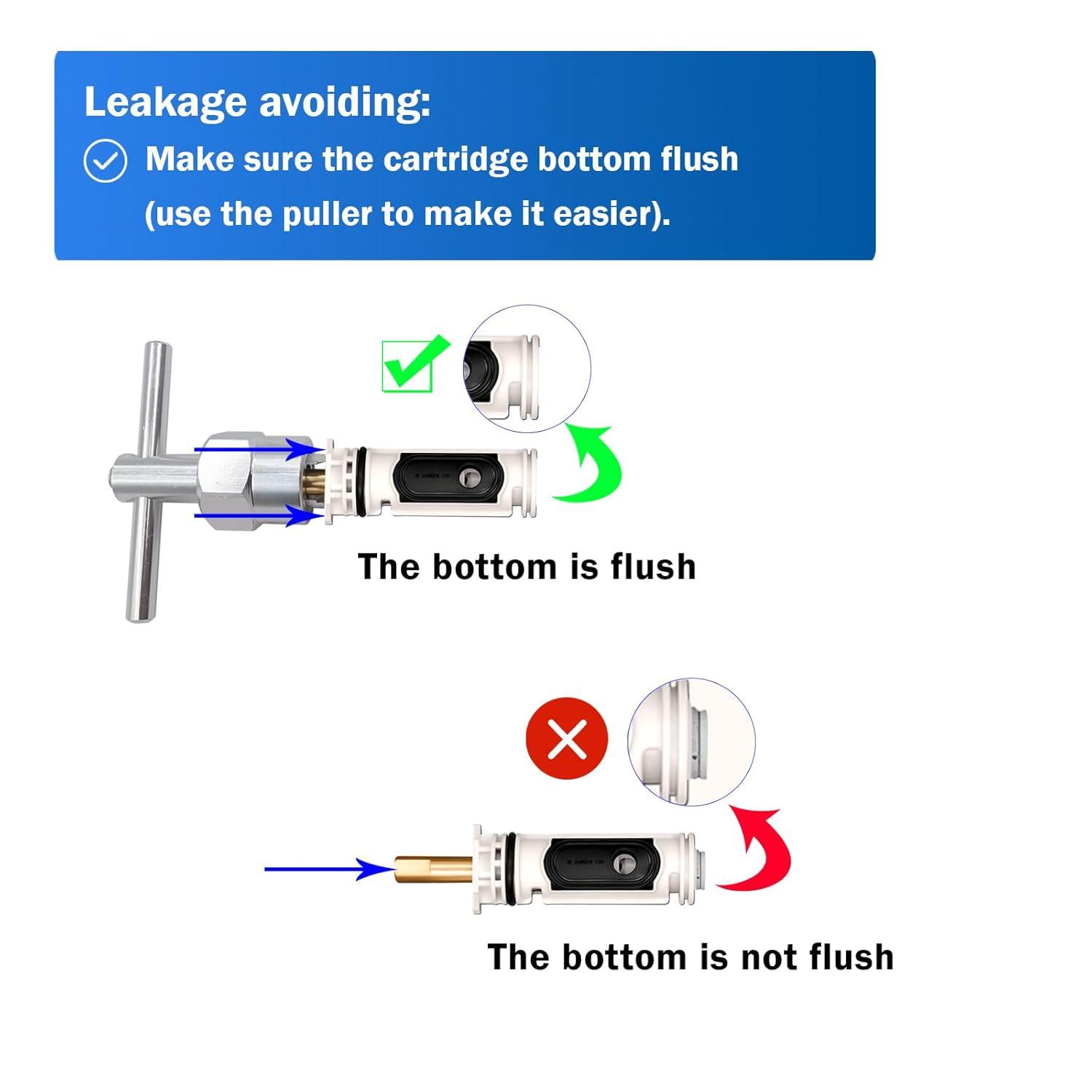 1222 Replacement Cartridge with Moen 104421 Cartridge Puller Removal Tool Retainer Clip Compatible with Moen One-Hanlde Posi Temp 1222B Shower Bathtub Faucet (1222 cartridge +104421 cartridge puller)