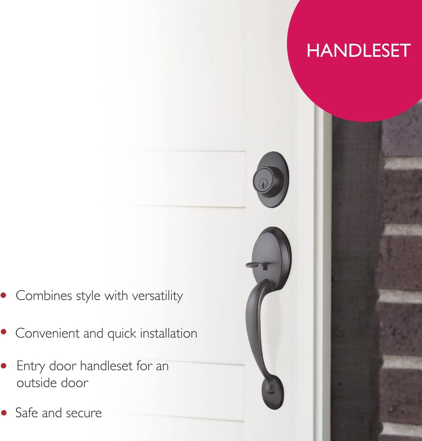 Springdale Handleset with Single Cylinder Deadbolt and Door Knob