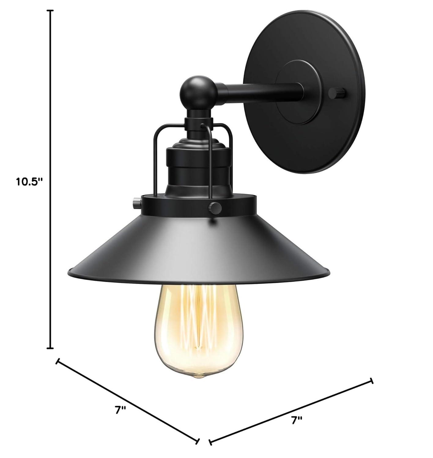 Farmhouse Wall Mount 2-Light Fixture | Double Wall Metal Sconce