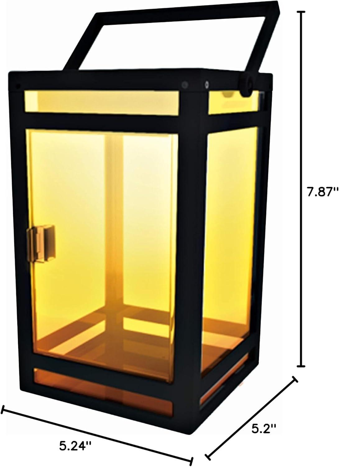 7.87'' Solar Powered Integrated LED Color Changing Outdoor Lantern