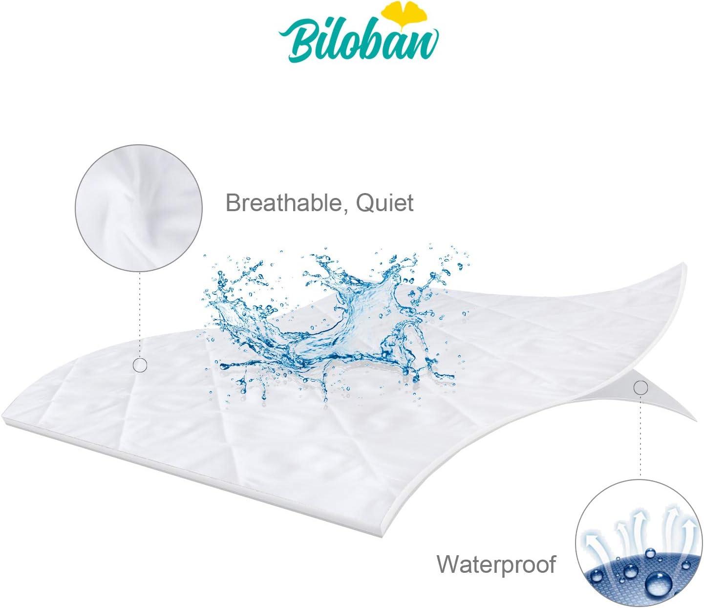 Biloban Waterproof Zippered Polyester Mattress Encasement, Crib Bed