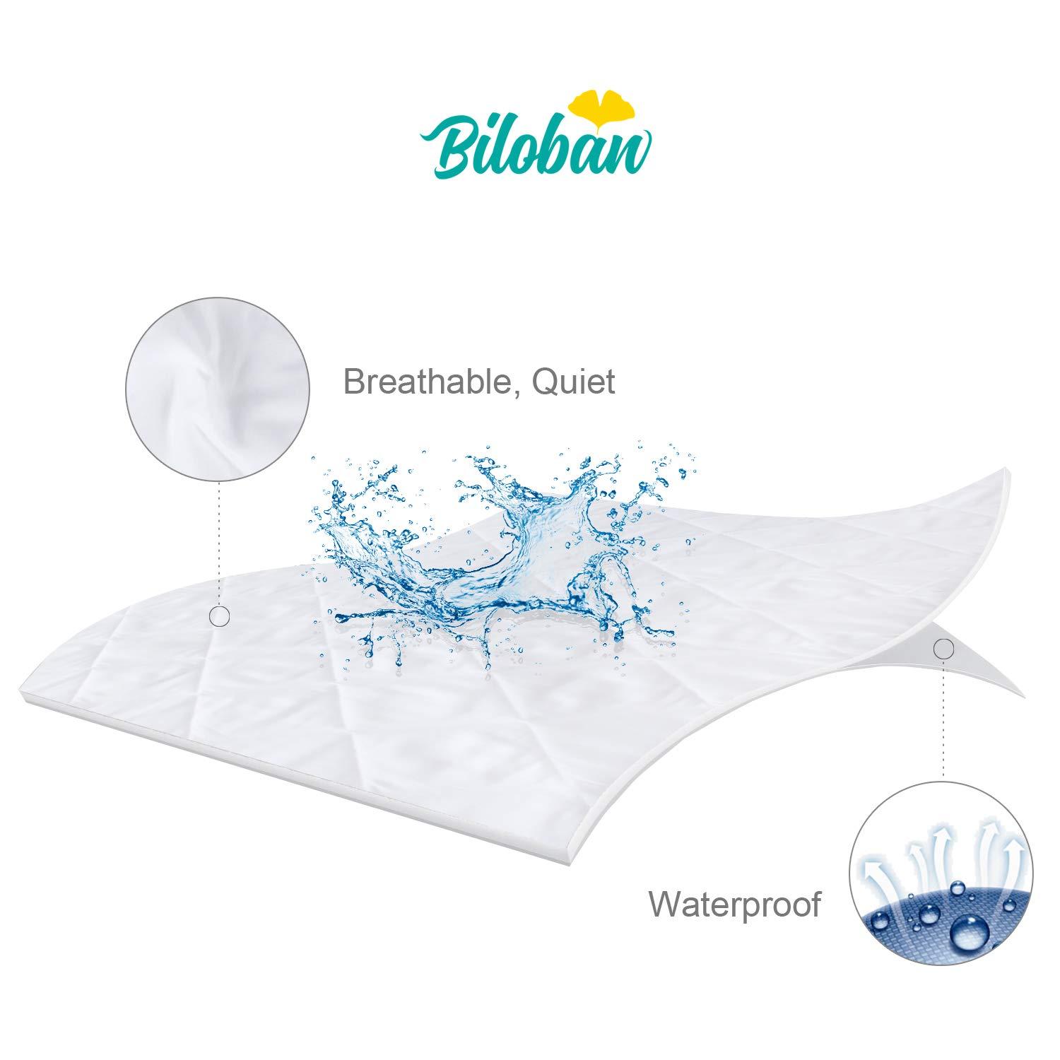 Biloban Waterproof Zippered Polyester Mattress Encasement, Crib Bed