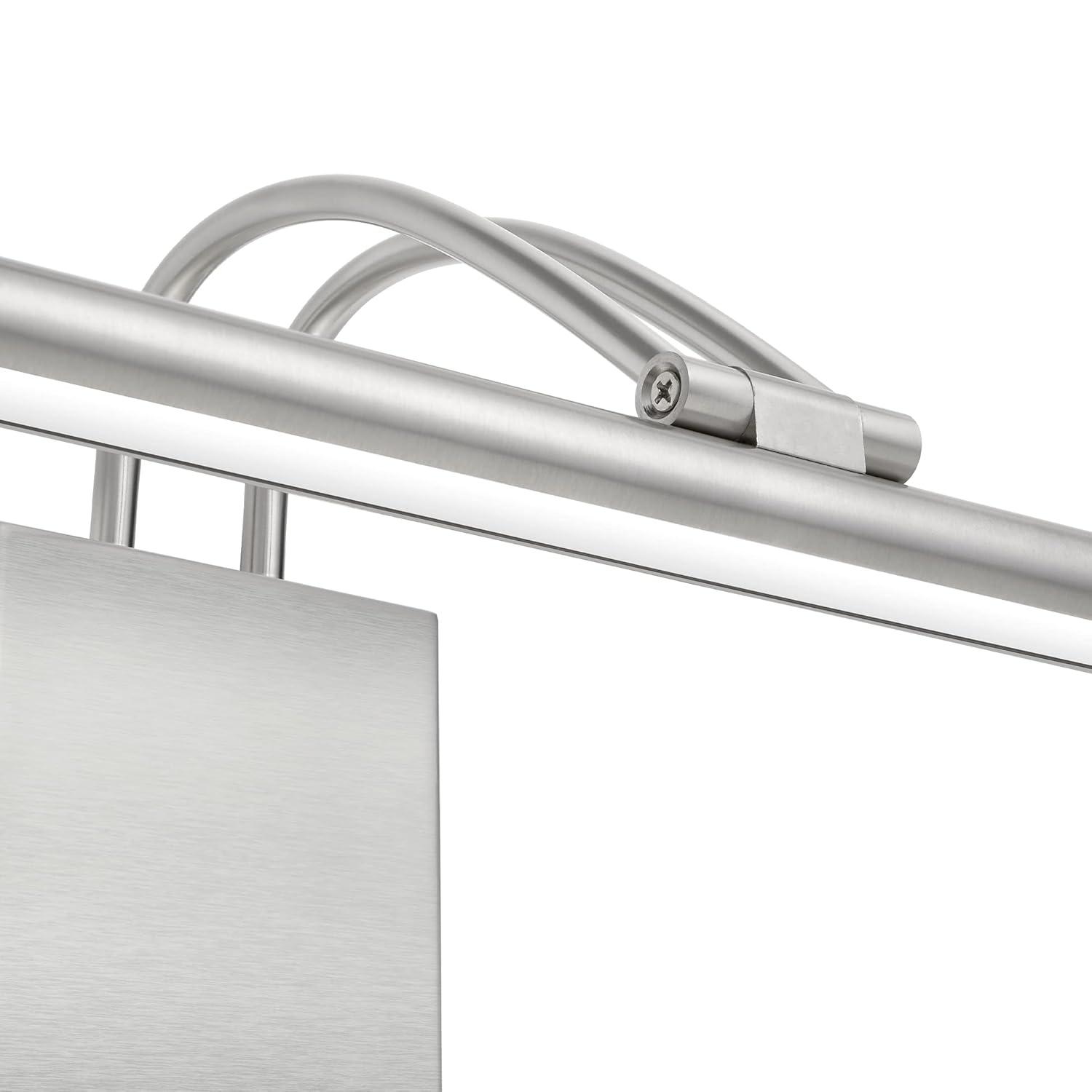 Maxxima 17 in. LED Picture Light w/ Brushed Nickel Finish, 1000 Lumens, 3000K Warm White, Hardwired Integrated LED Display Wall Light