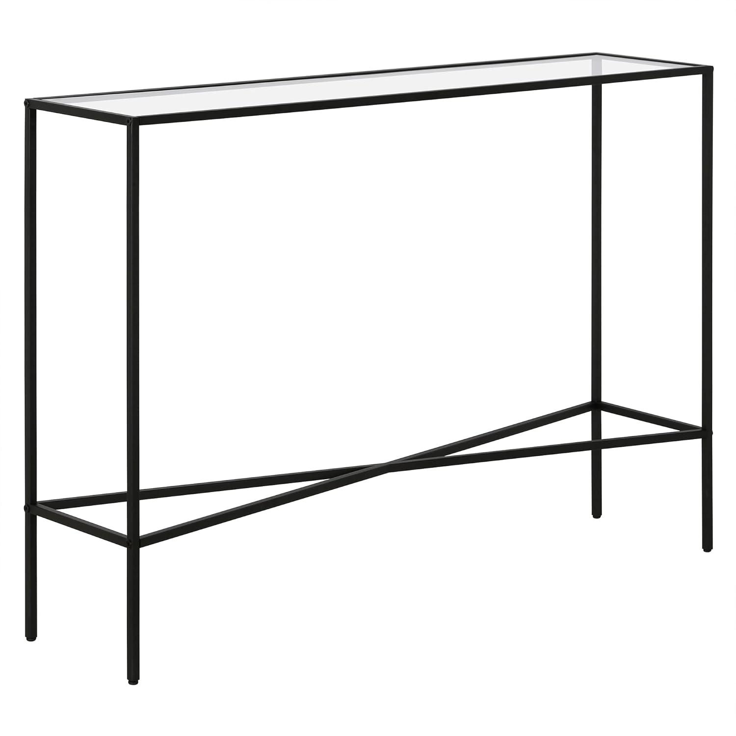 Henn&Hart Brass Coffee Table with Glass Top