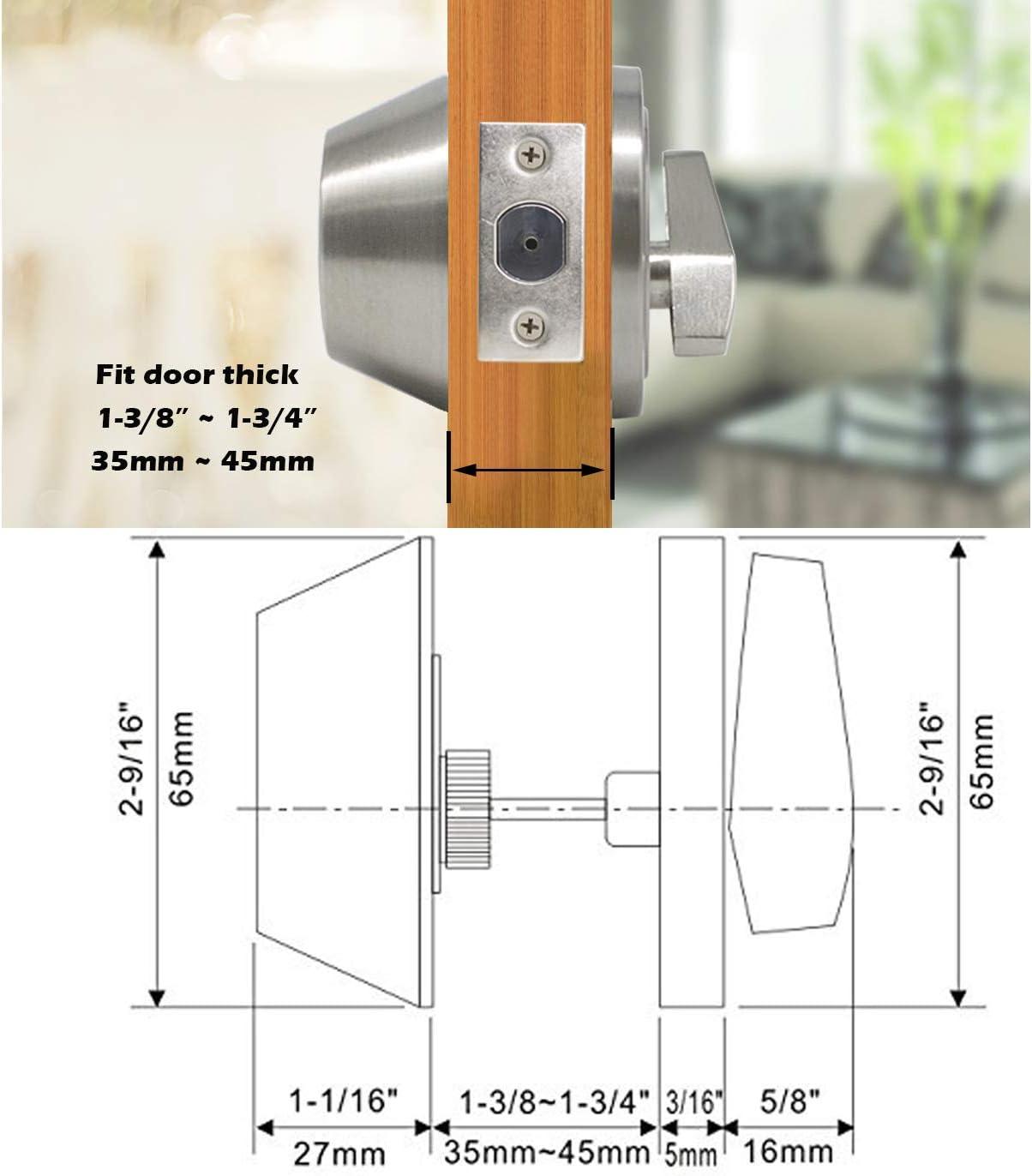 Satin Nickel Keyed Single Cylinder Deadbolt Set