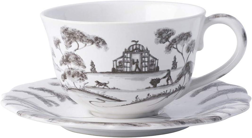 French Provincial Graphic Detail Porcelain Teacup