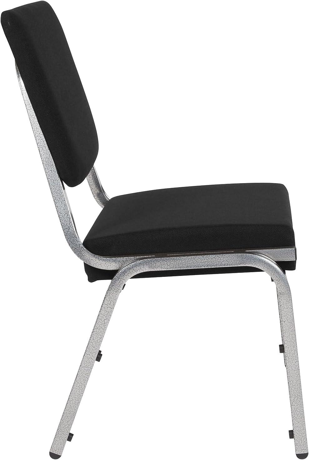 Flash Furniture HERCULES Series 1000 lb. Rated Black Antimicrobial Fabric Bariatric Medical Reception Chair with 3/4 Panel Back