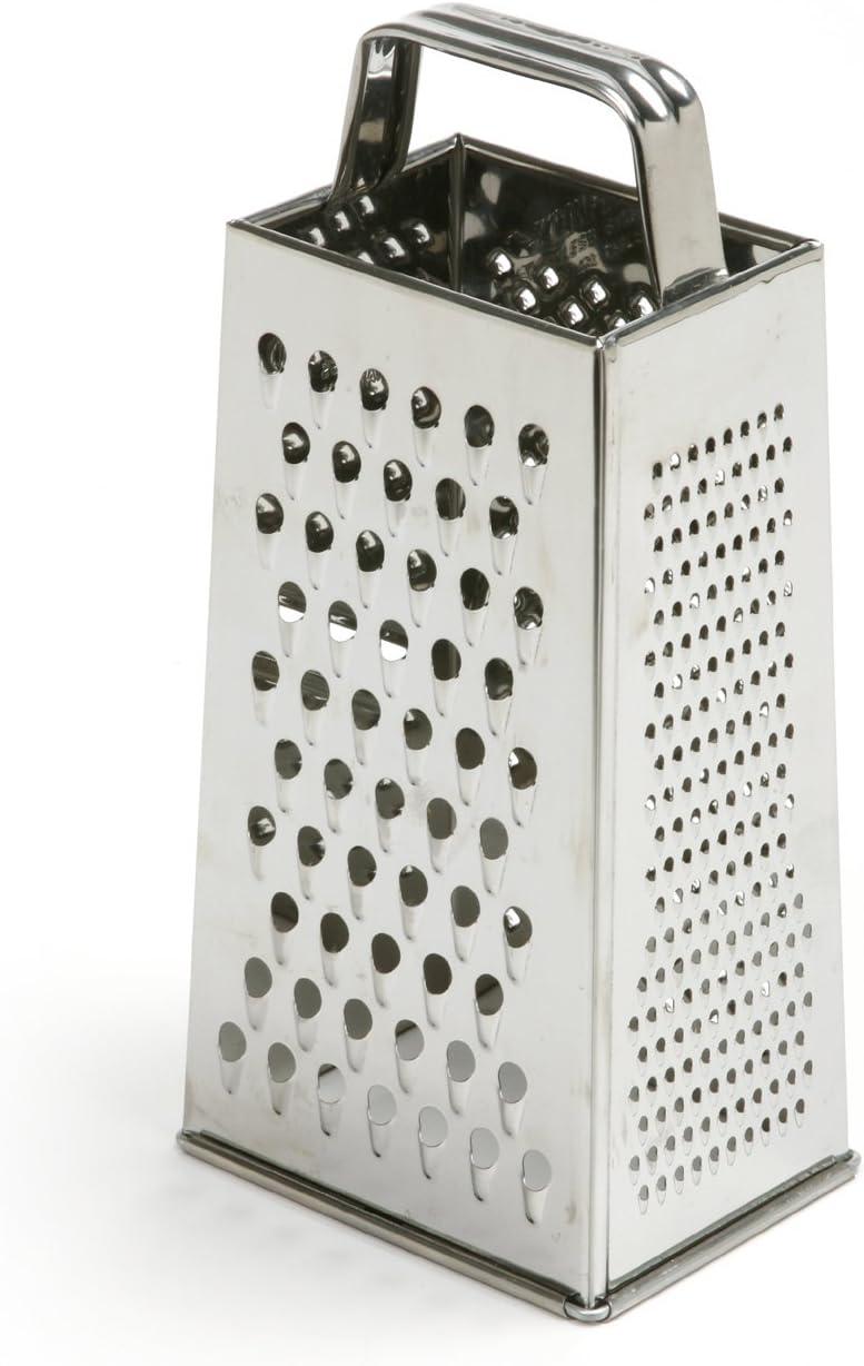 Stainless Steel 4-Sided Box Grater with Handle