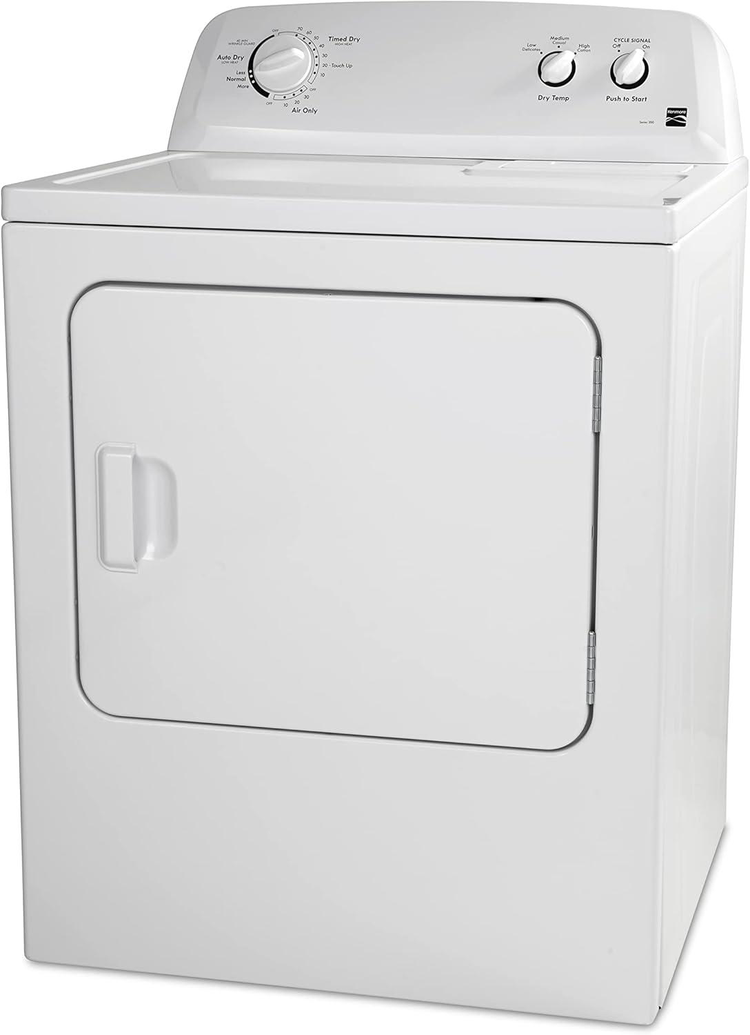 7.0 cu. ft. Electric Dryer w/ Wrinkle Guard - White