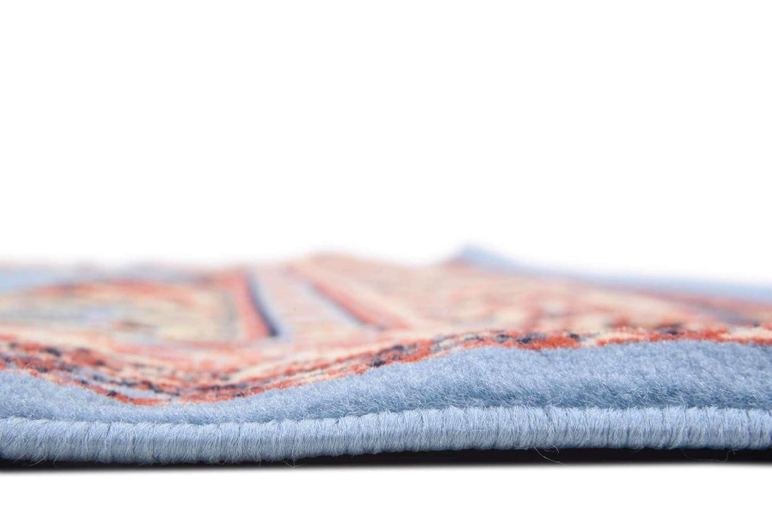 Handmade Terracotta Medallion 7' x 10' Easy Care Rug
