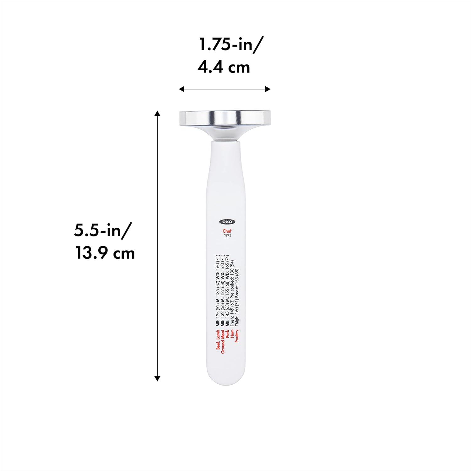 Silver Stainless Steel Instant Read Meat Thermometer