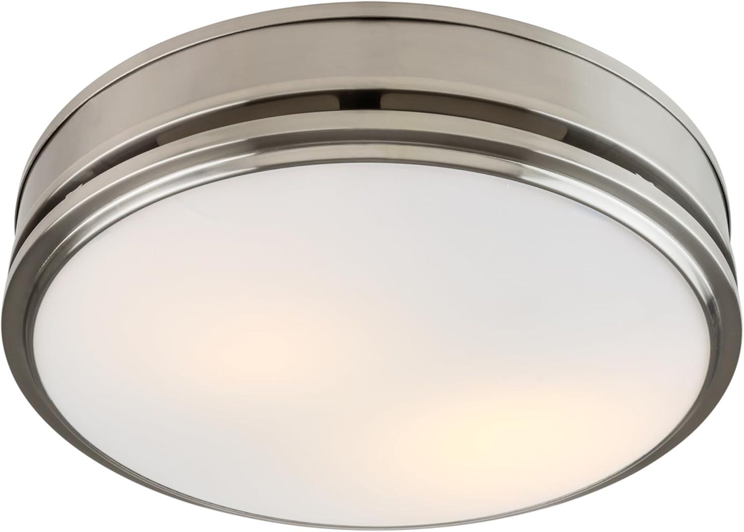 Brushed Nickel Round LED Ceiling Mount Exhaust Fan