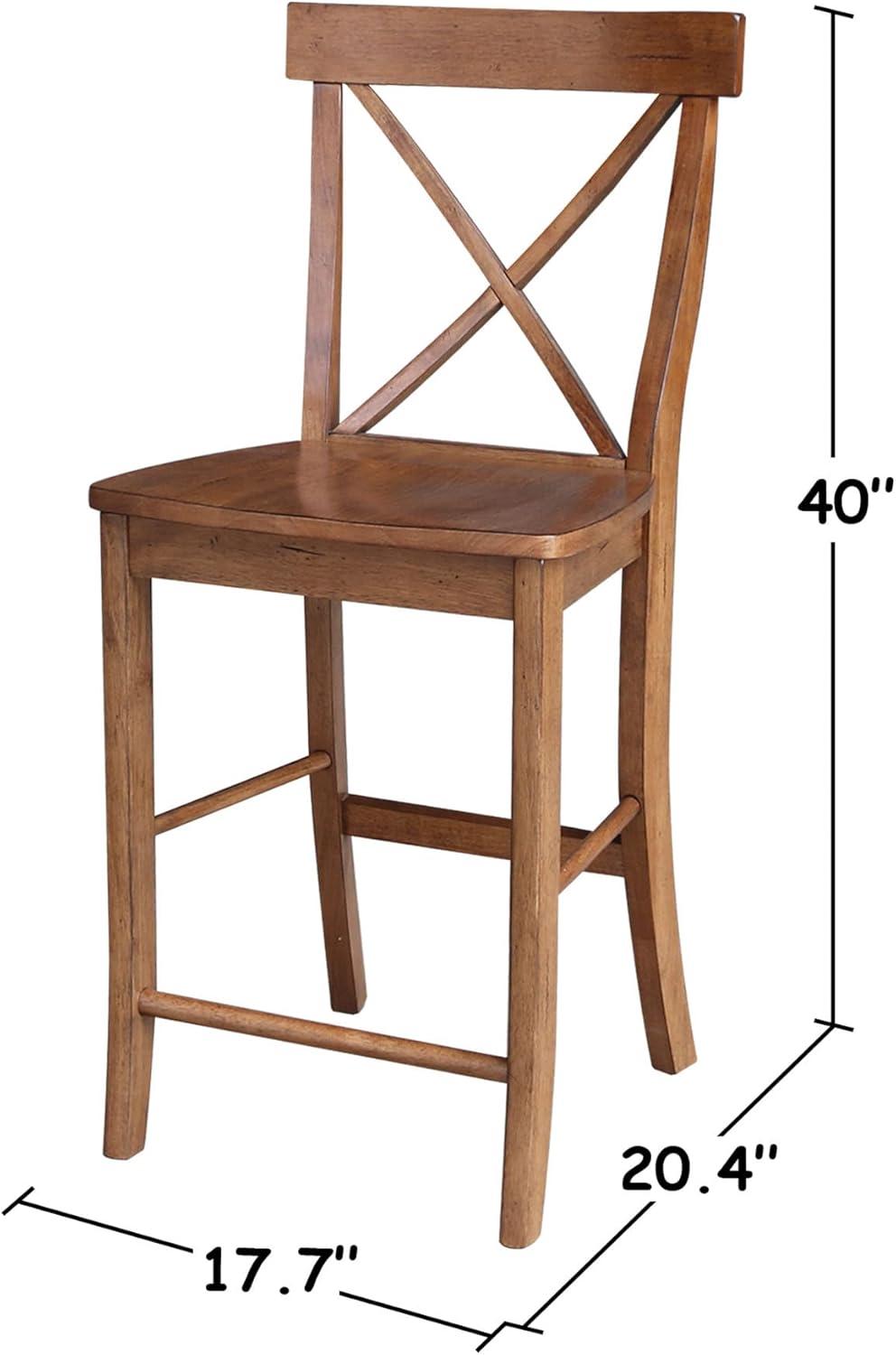 International Concepts X-Back Counter Height Stool - 24 inches H