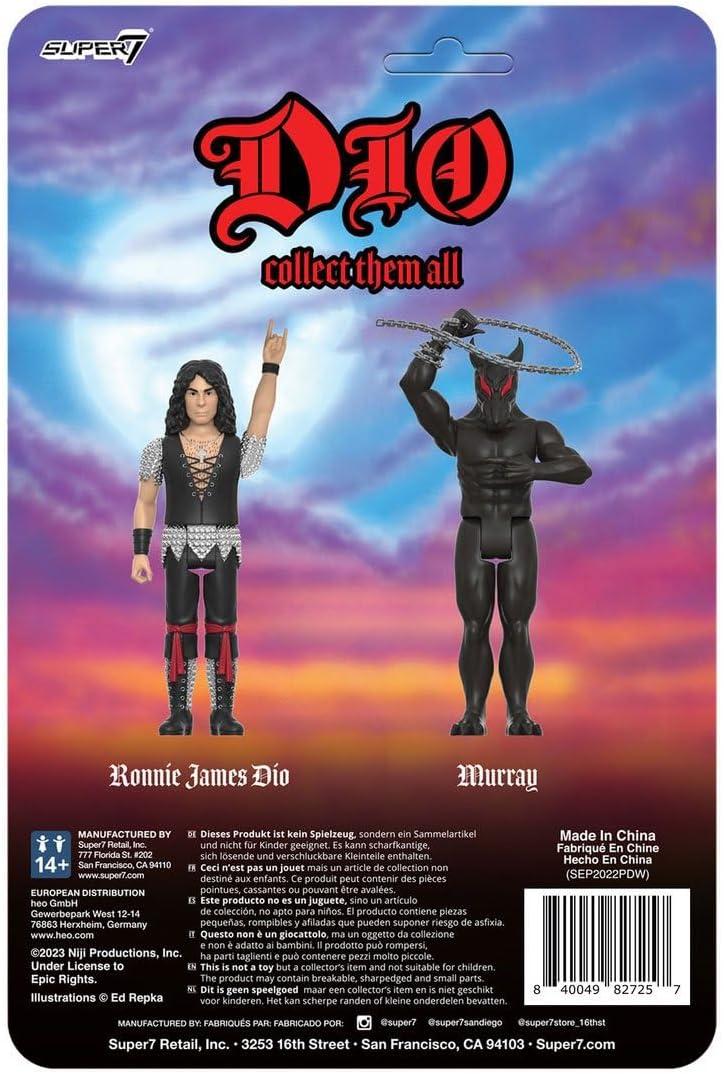 Super7 Dio Murray - 3.75" Ronnie James Dio Action Figure with Accessory Heavy Metal Collectibles and Retro Toys