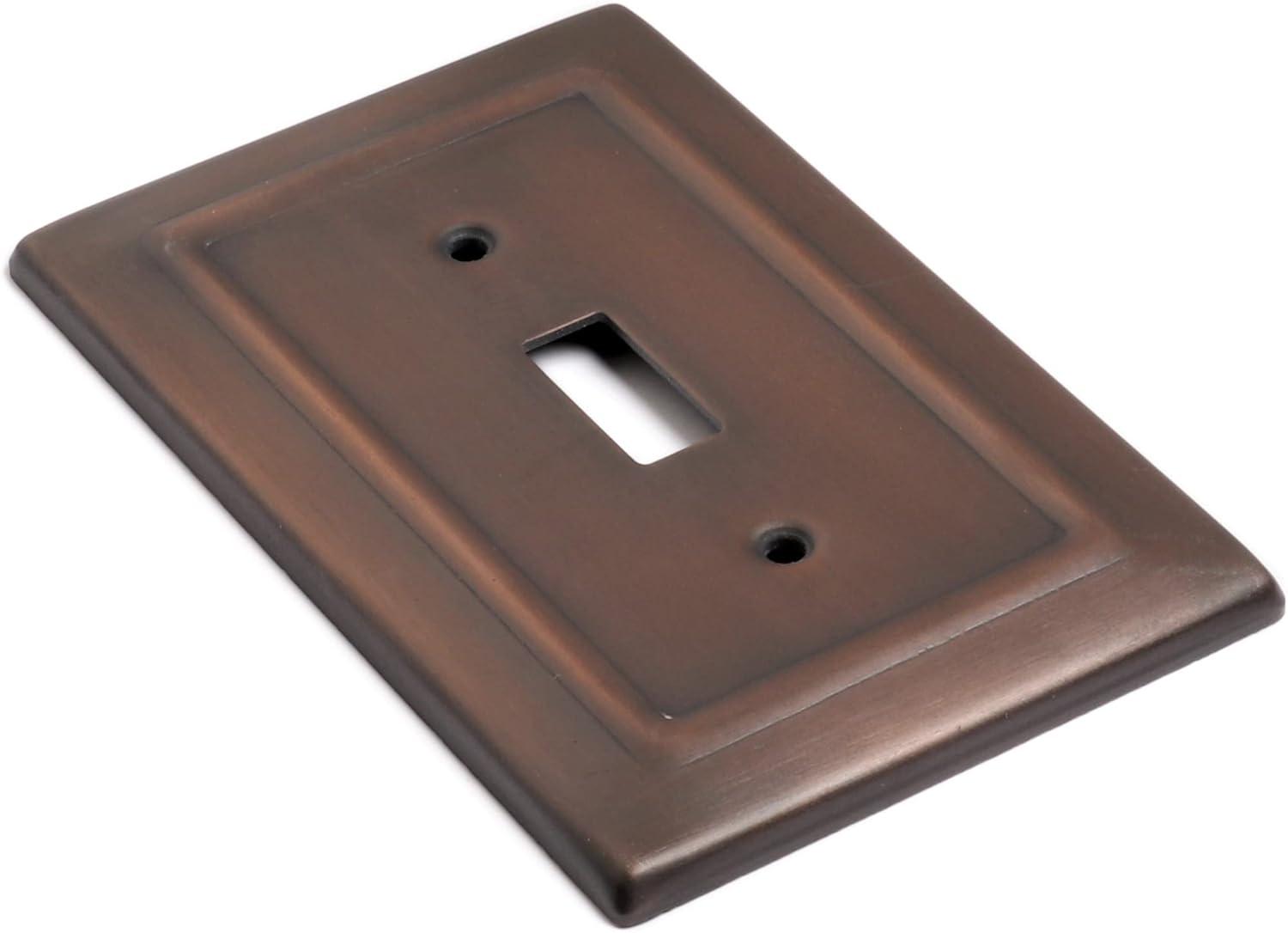 Architectural Copper Finish Single Toggle Wall Plate Set