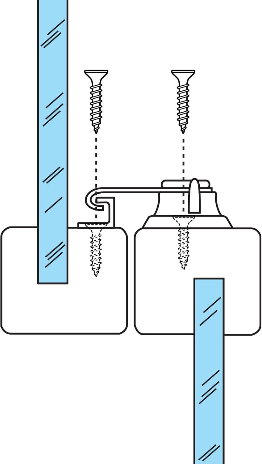 1-3/4 in. Antique Brass-Plated Stamped Steel Double Hung Sliding Window Sash Lock w/Draw Tight Cam-Action Latch Design