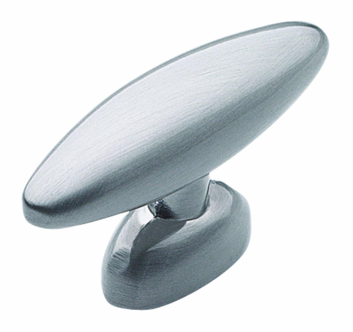 Satin Nickel Oval T-Handle Cabinet Knob with Mounting Hardware