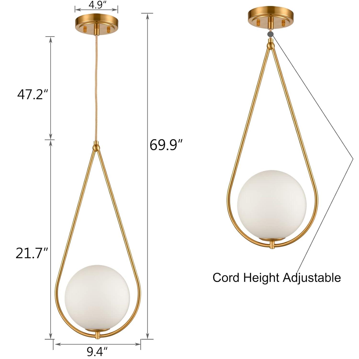 Galassia Pendant Light by AERIN - Burnished Brass / 9.5"W