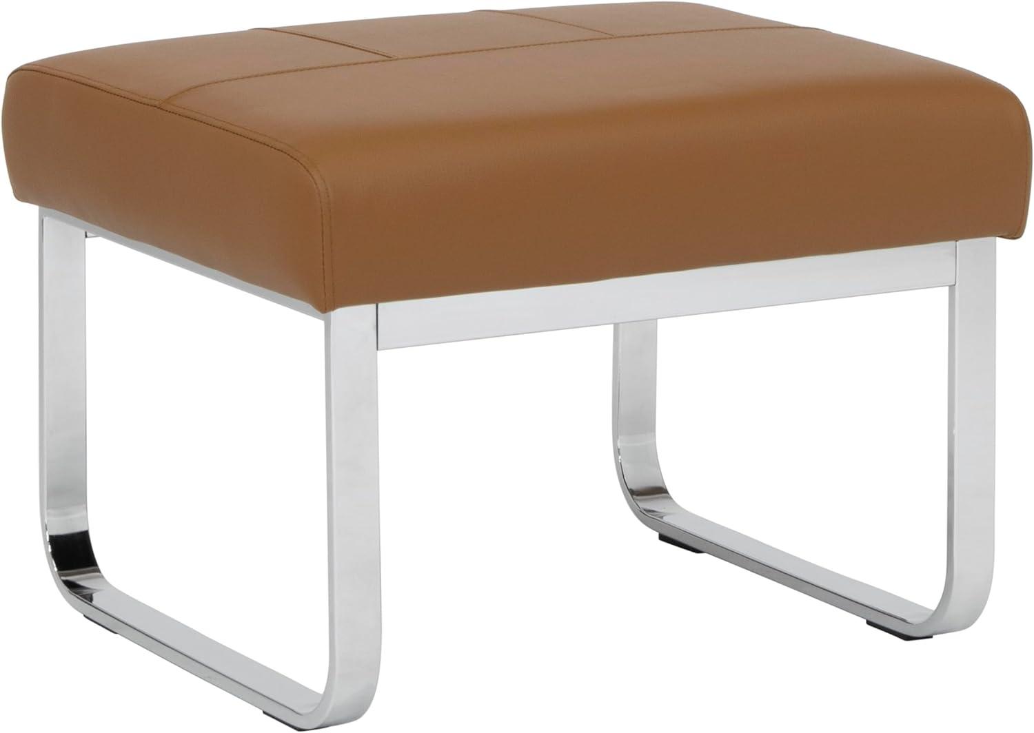 Rectangular Allure Modern Blended Leather Ottoman - Studio Designs Home