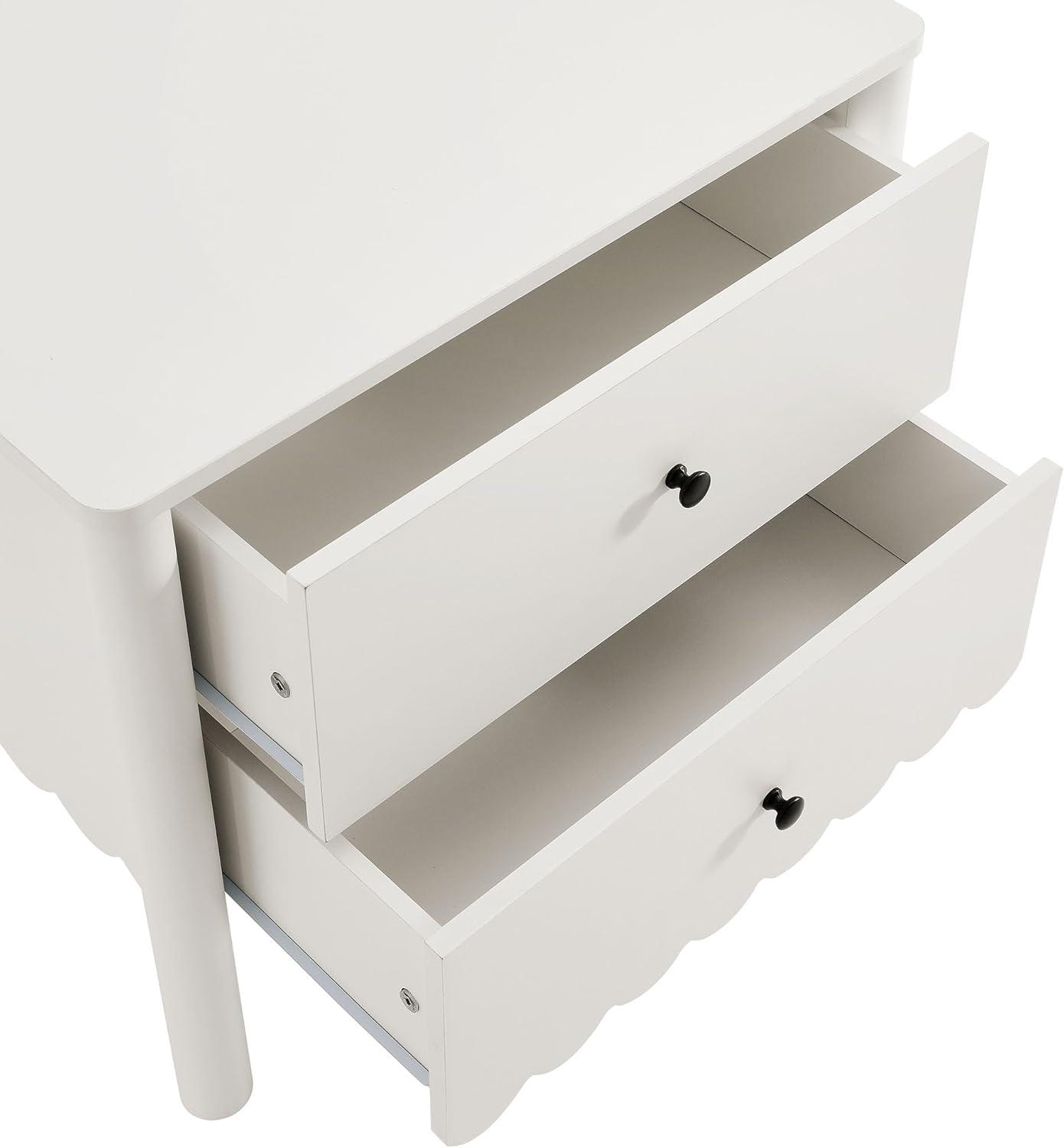 Modway Emmeline Scalloped 2-Drawer Nightstand