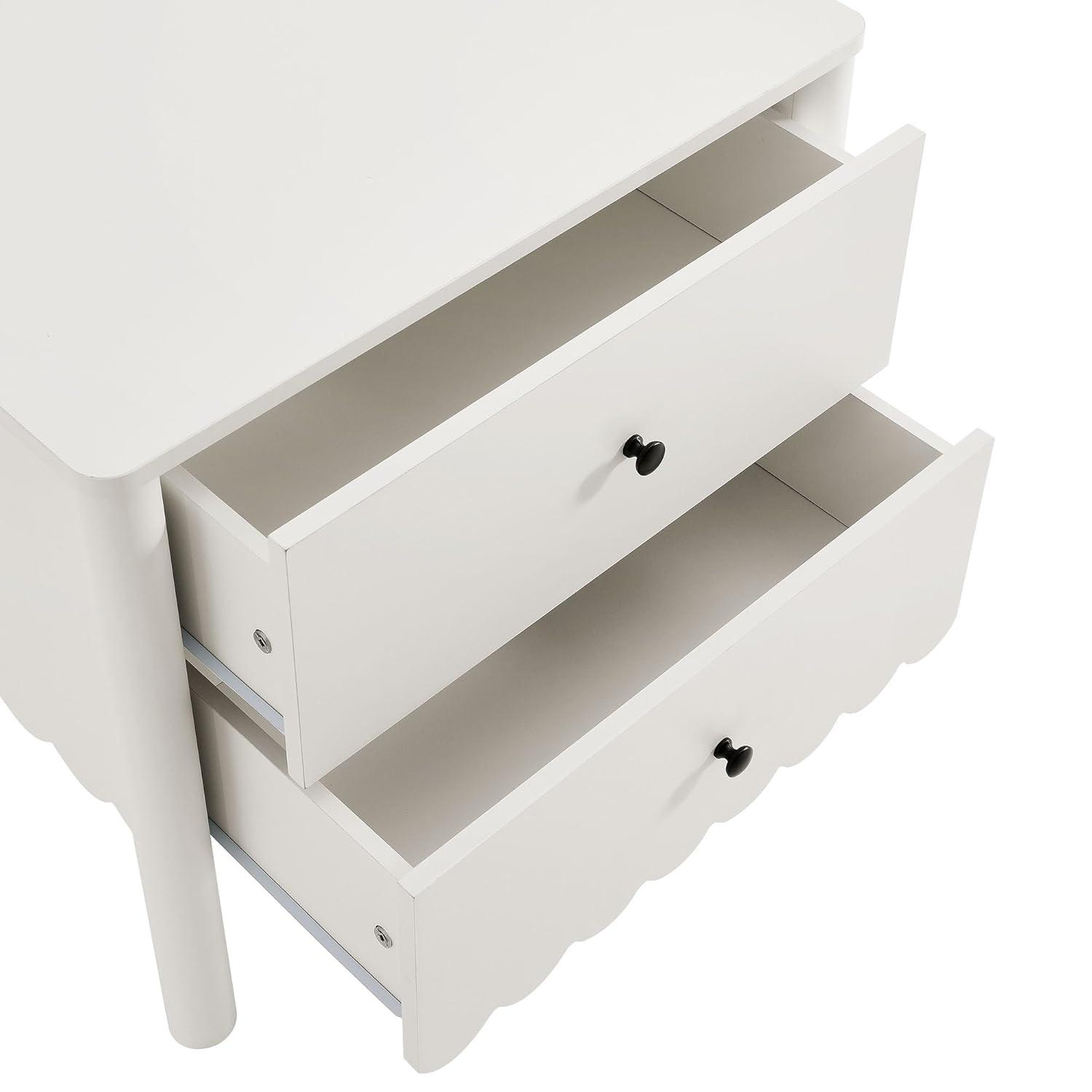Modway Emmeline Scalloped 2-Drawer Nightstand