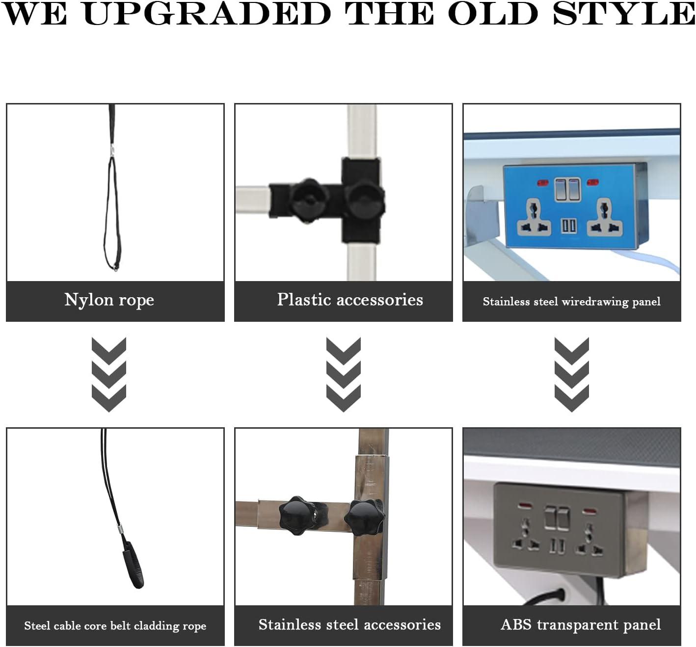 SoarFlash 36'' H x 49.6'' W x 26'' D Metal Adjustable Dog Electric Grooming Table