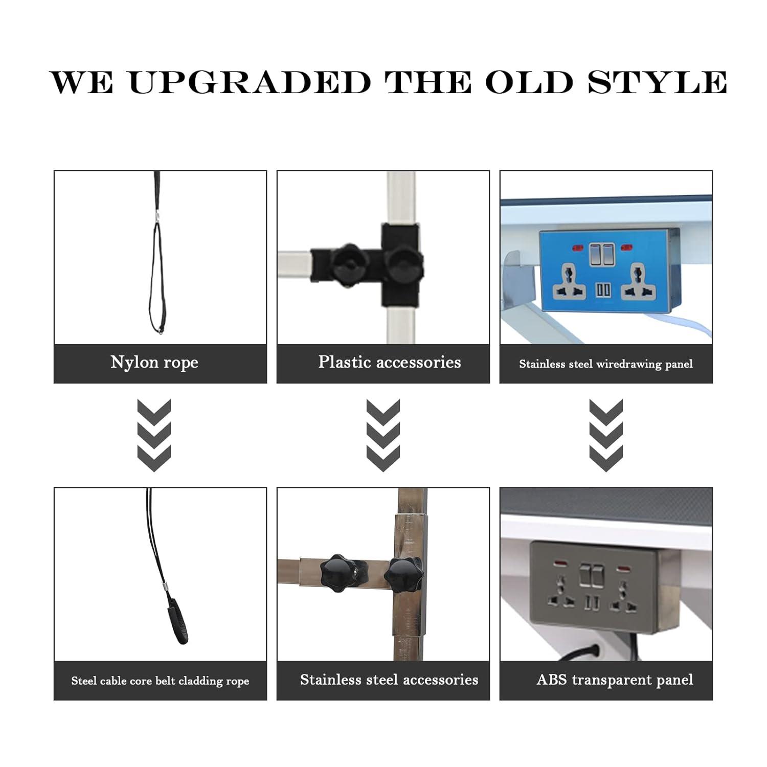 SoarFlash 36'' H x 49.6'' W x 26'' D Metal Adjustable Dog Electric Grooming Table