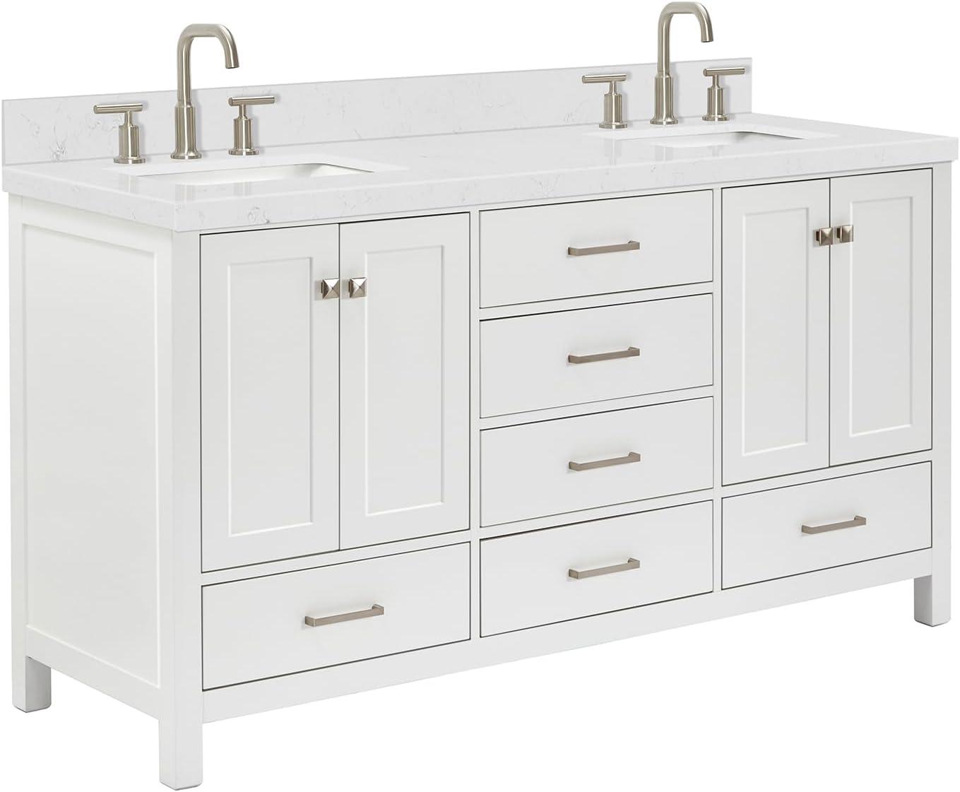 Ariel A055swqovo Cambridge 55" Free Standing Single Basin Vanity Set - White