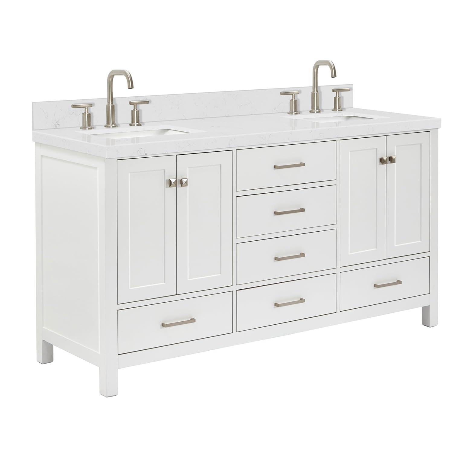 Ariel A055swqovo Cambridge 55" Free Standing Single Basin Vanity Set - White