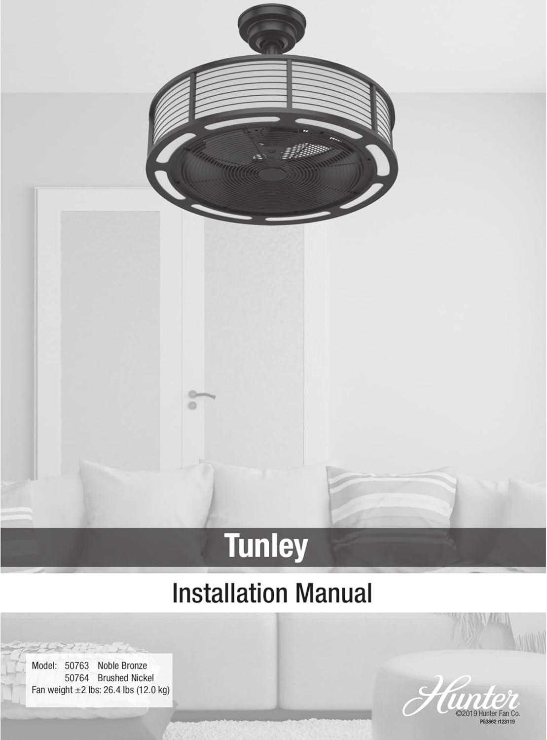 22" Tunley 3 - Blade LED Standard Ceiling Fan with Wall Control and Light Kit Included