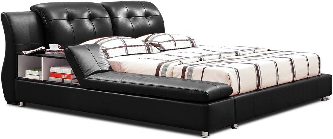 Orren Ellis Muski Vegan Leather Sleigh Bed