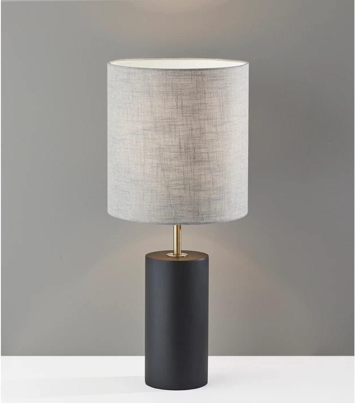 Dean Table Lamp Black - Adesso: Modern Nightstand Light, UL Listed, No Assembly Required