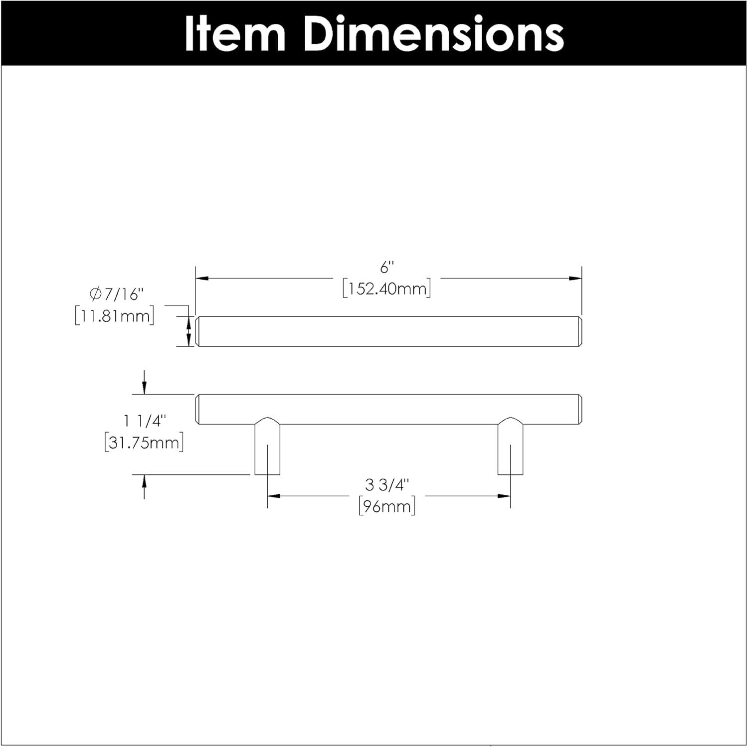 Stainless Steel Modern Bar Cabinet Pulls with Mounting Hardware