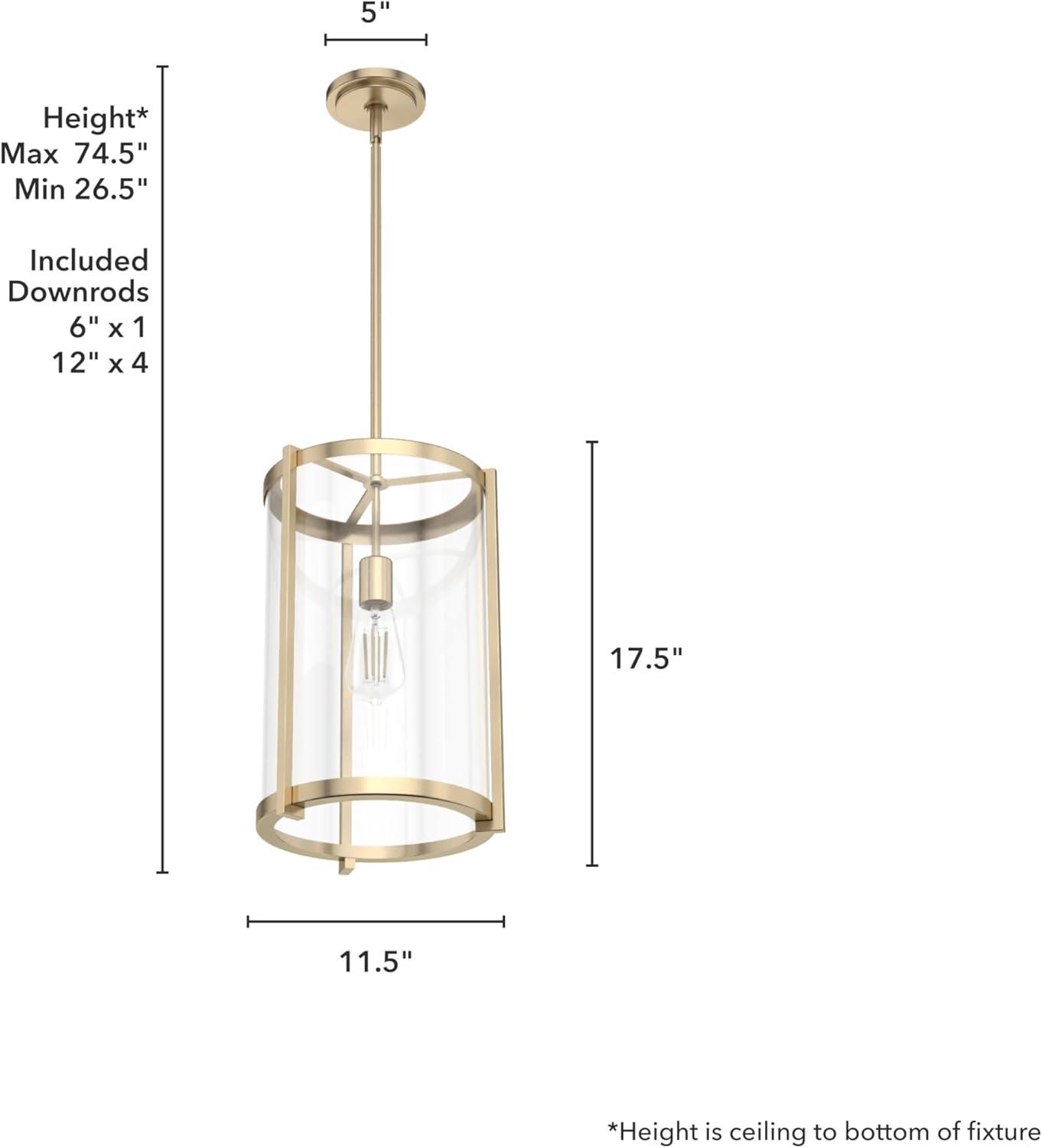 Hunter Astwood Alturas Gold 1 Light Pendant Ceiling Light Fixture