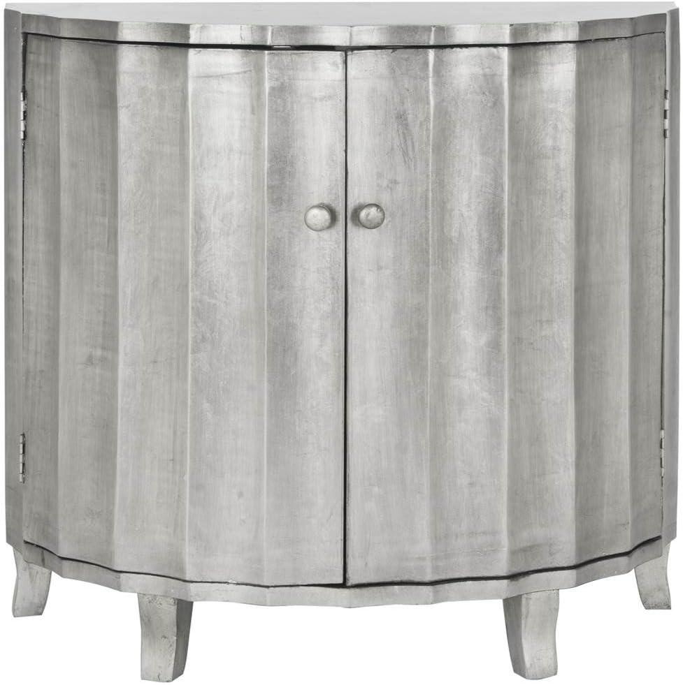 Rutherford Demilune Cabinet - AMH1516 - Silver - Safavieh Couture