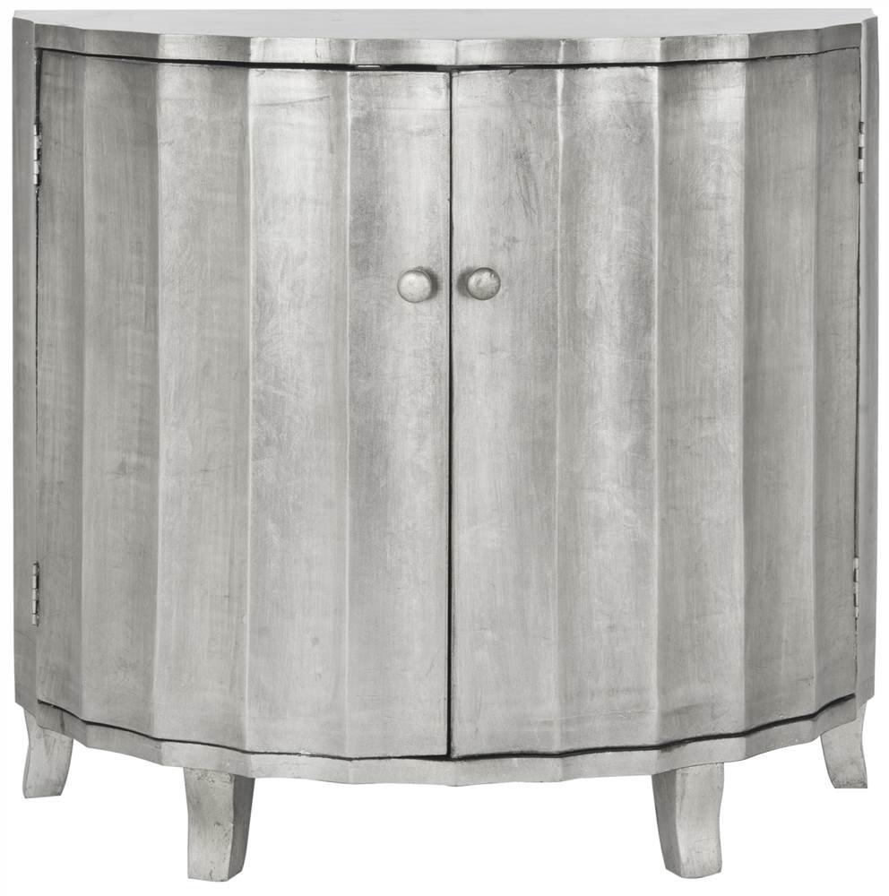 Rutherford Demilune Cabinet - AMH1516 - Silver - Safavieh Couture