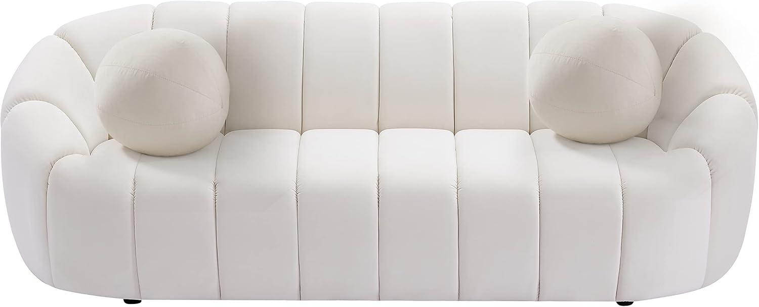 Meridian Furniture Elijah Cream Velvet Sofa