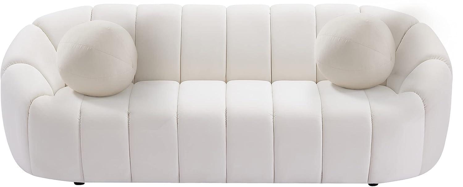 Meridian Furniture Elijah Cream Velvet Sofa