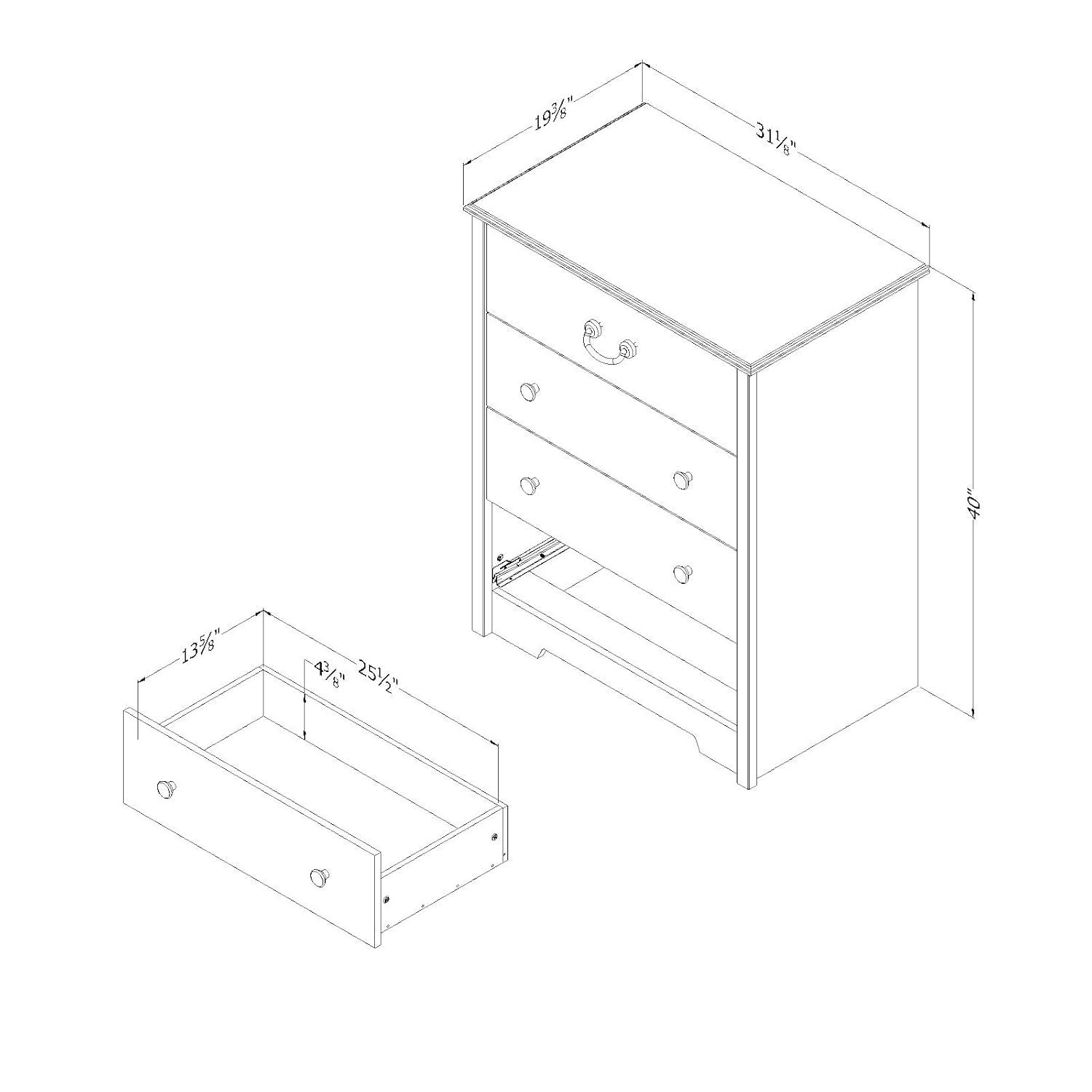 South Shore Aviron 4-Drawer Kids' Chest Blueberry
