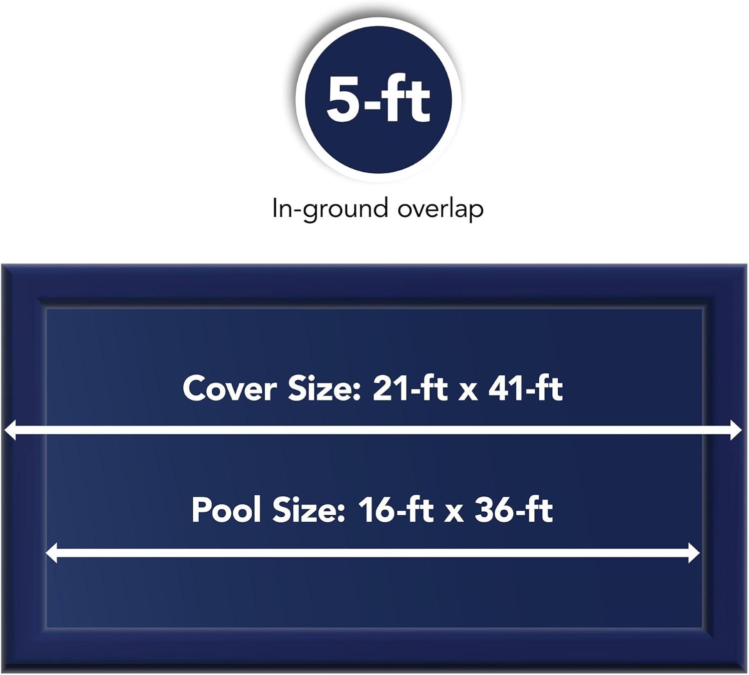 Blue Wave 16' x 36' 8-Year Rectangular In Ground Pool Winter Cover