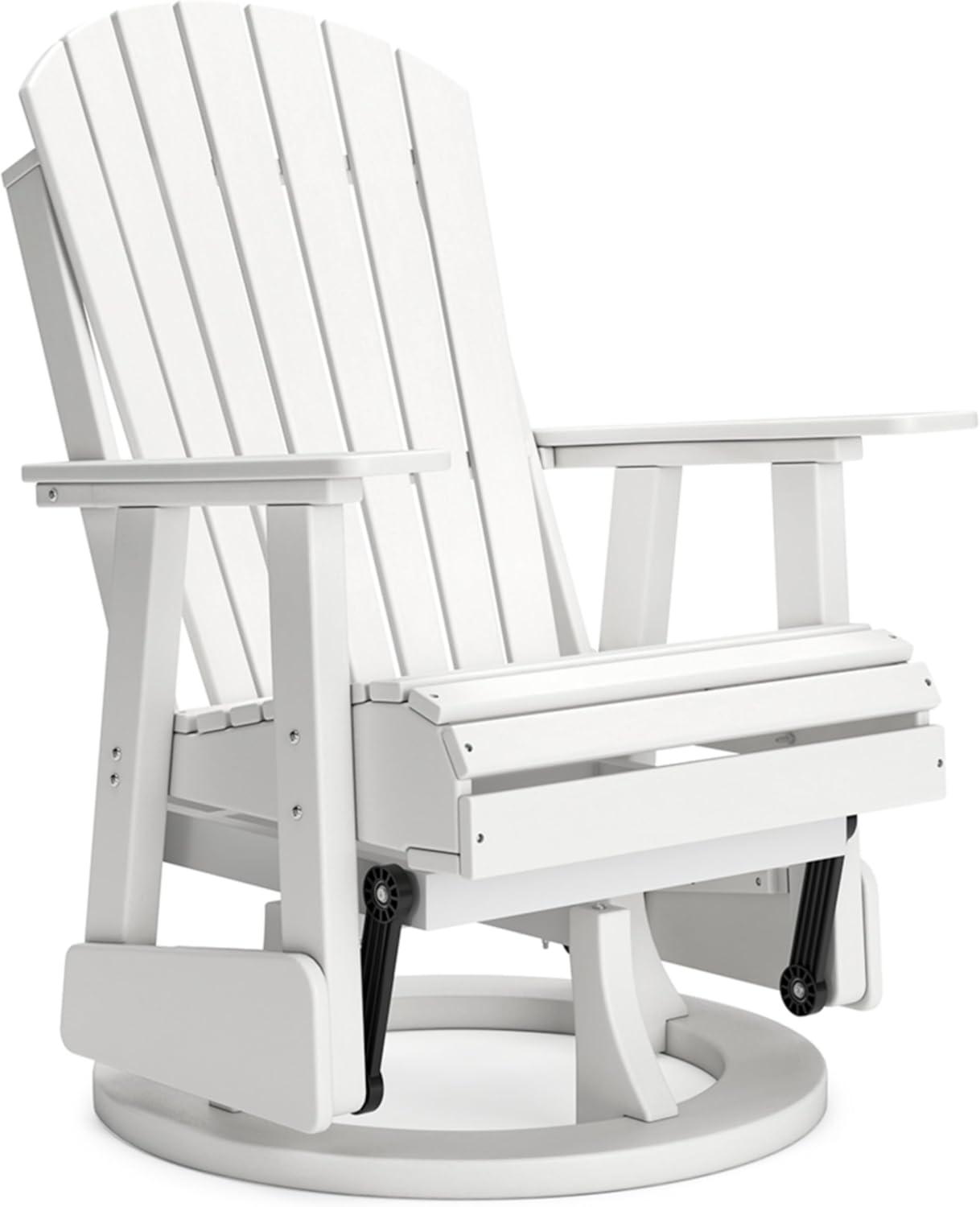 Signature Design by Ashley Hyland wave Outdoor Swivel Glider Chair, White